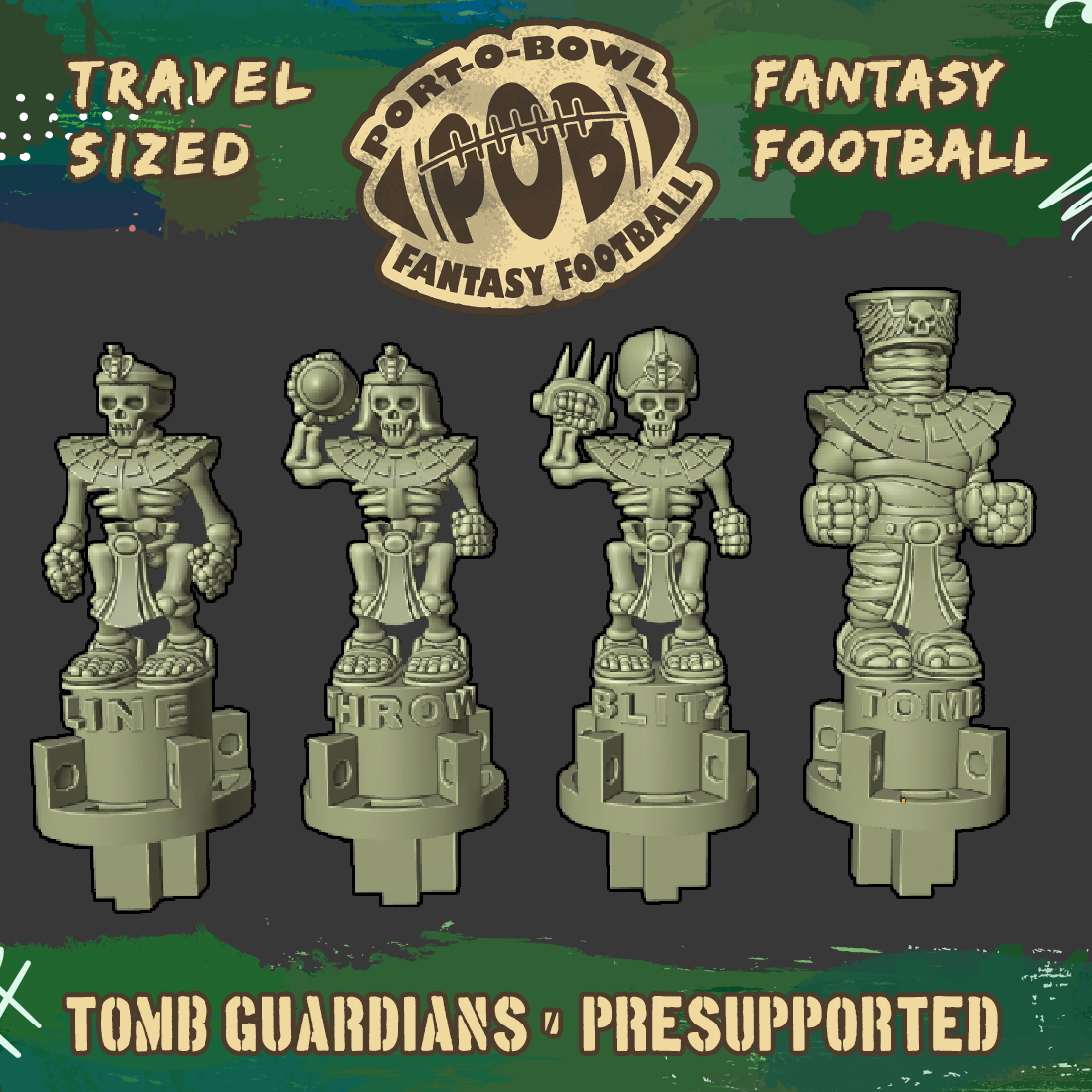 Port-O-Bowl: Travel-sized Fantasy Football Tomb Guardians Team
